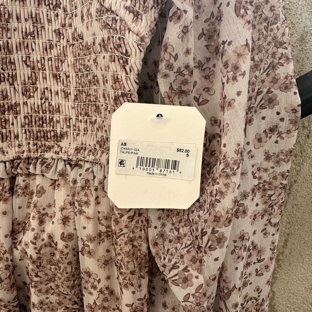 Altar'd State Ivory and Taupe Floral dress - Picture 6 of 6